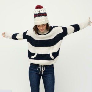 J. Crew Front Pocket Turtleneck Sweater Stripe